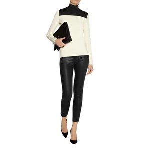 J Brand Carey Coated Skinny Jeans with Ankle Zips